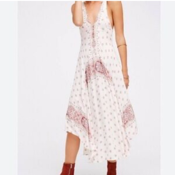 Intimately Free People NEW Faithfully Yours Boho Button Down Maxi Dress Large - Picture 8 of 8